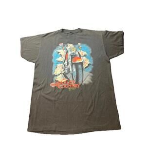 Vintage 1989 3D Emblem x Harley Davidson T Shirt SINGLE STITCH  Size Medium RARE